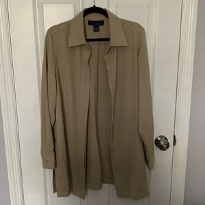 Lane Bryant Venezia Tan Button Down Shirt